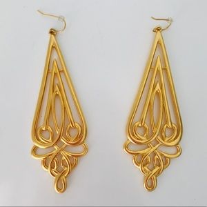 Gold Colored Chandelier Earrings